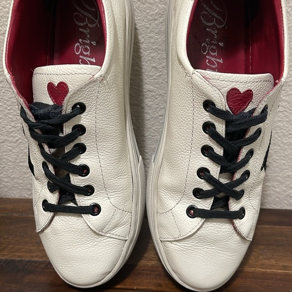 Brighton Love Me Beige Red Sneakers size 8.5 Valentines - Picture 4 of 17